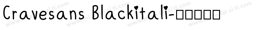 Cravesans Blackitali字体转换
